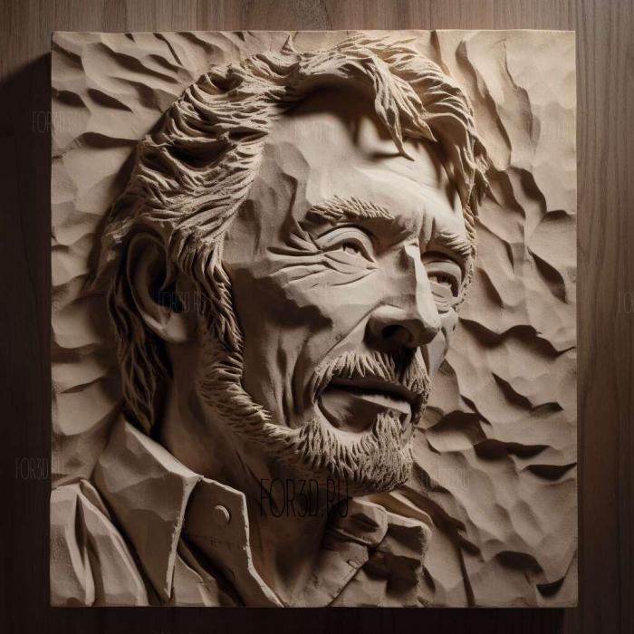 Johnny Hallyday 4 stl model for CNC